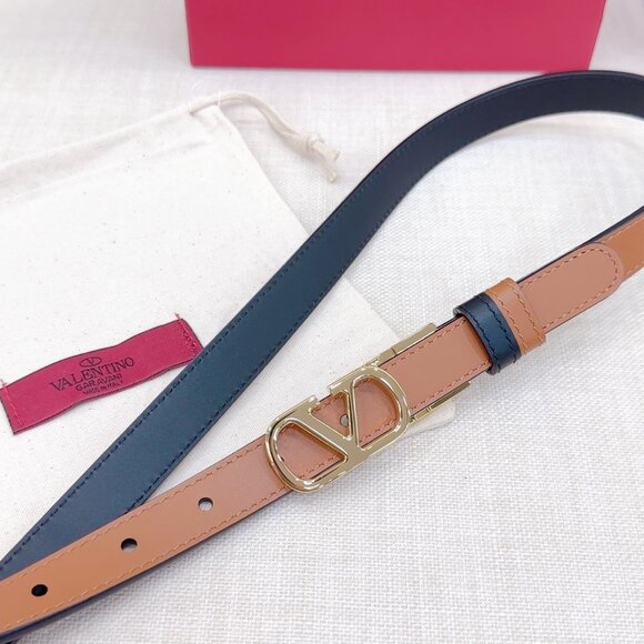 Classic Valentino VLogo Signature Belt Brown Black - Picture 7 of 7